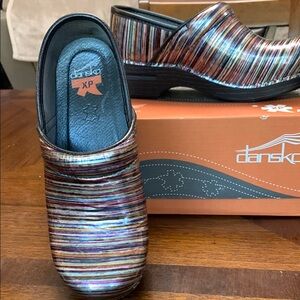 Dansko Striped Comfort Mules in Multicolor